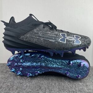Under Armour Blur Smoke 2.0 MC Football Cleats Black Grey 3027978-001 Men's 11